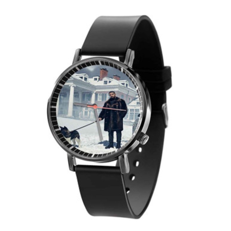 Drake With Dog Snow Black Quartz Watch Unisex With Premium Gift Box