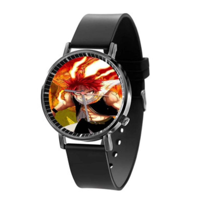 Fairy Tail Natsu Dragneel Black Quartz Watch Unisex With Premium Gift Box