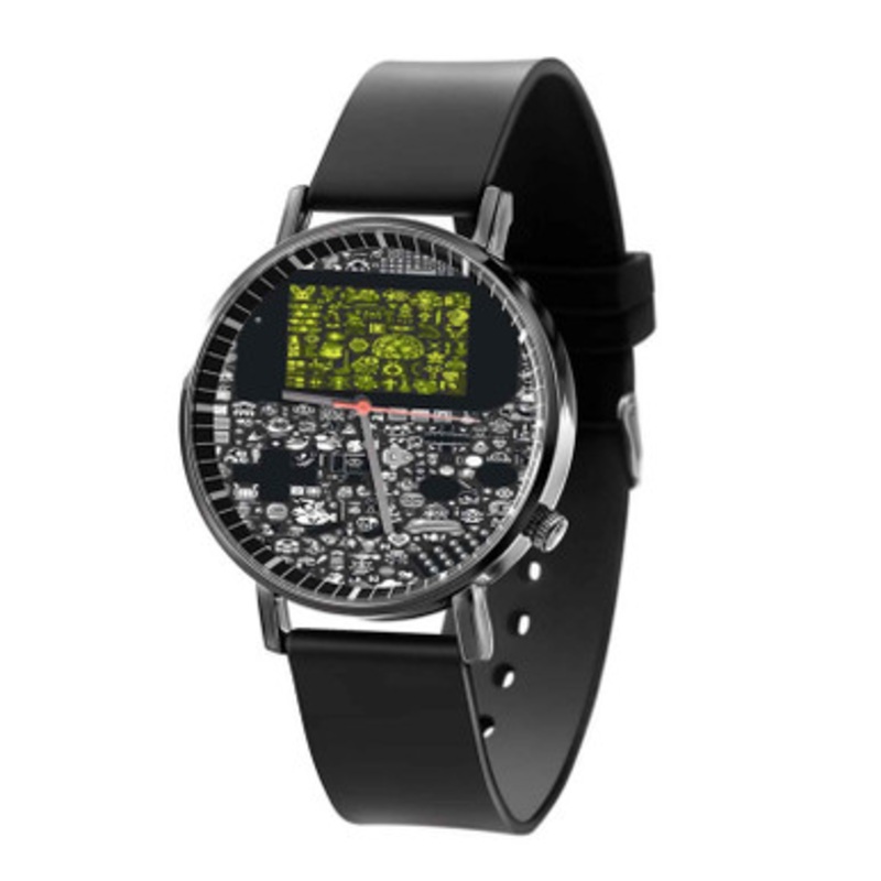 Game Boy Black Quartz Watch Unisex With Premium Gift Box