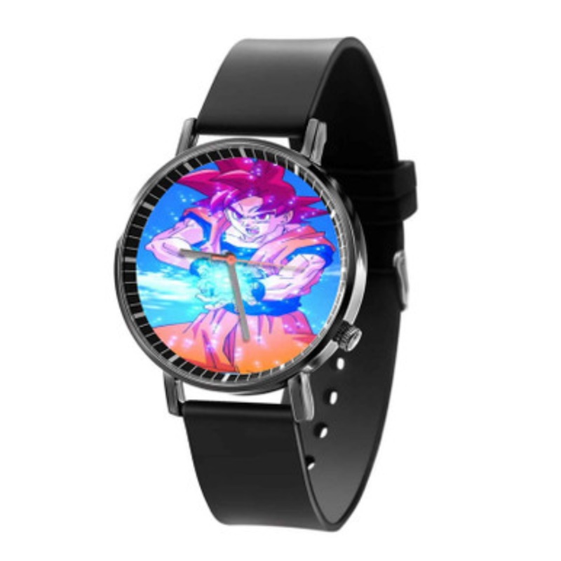 Goku Super Saiyan God Red Dragon Ball Black Quartz Watch Unisex With Premium Gift Box