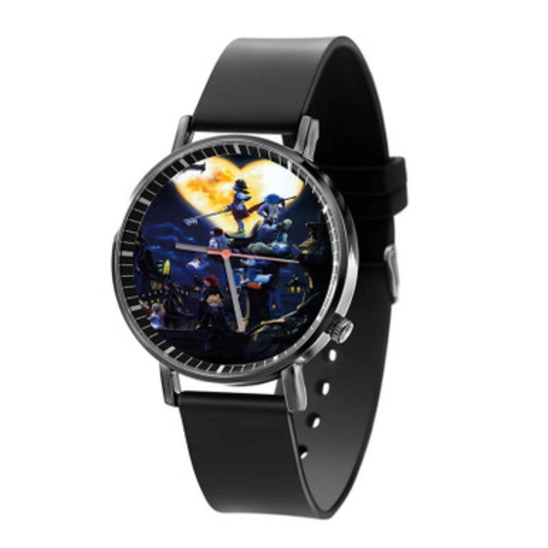 Kingdom Hearts Art Black Quartz Watch Unisex With Premium Gift Box