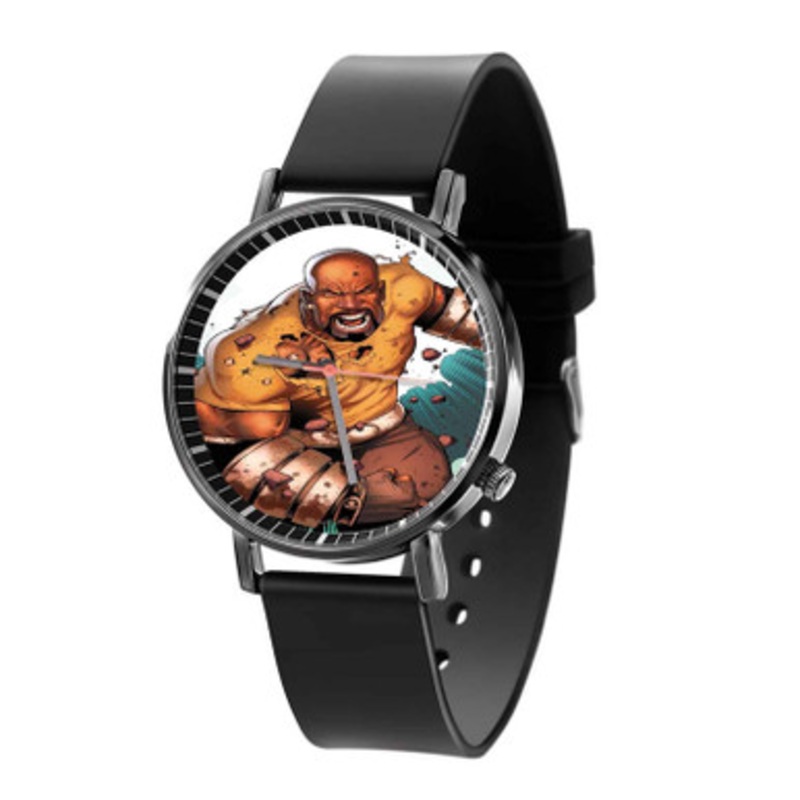 Luke Cage Marvel Superheroes Unisex Black Quartz Watch With Premium Gift Box