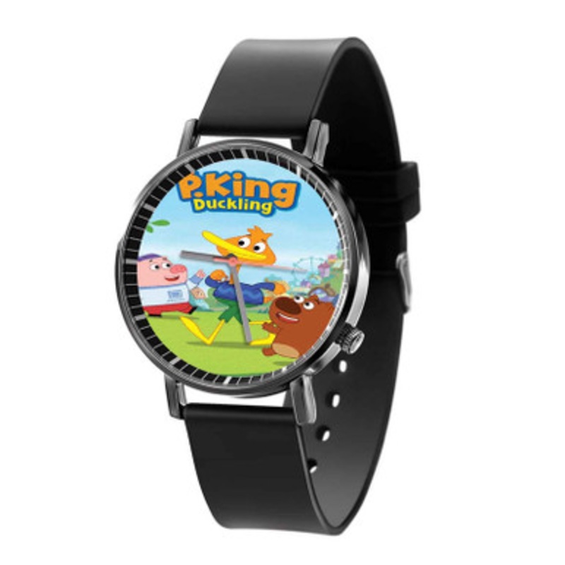 P King Duckling Black Quartz Watch Unisex With Premium Gift Box