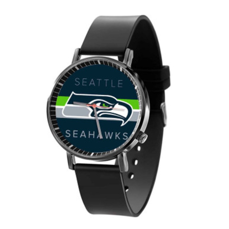 seattle seahawks Black Quartz Watch Unisex With Premium Gift Box