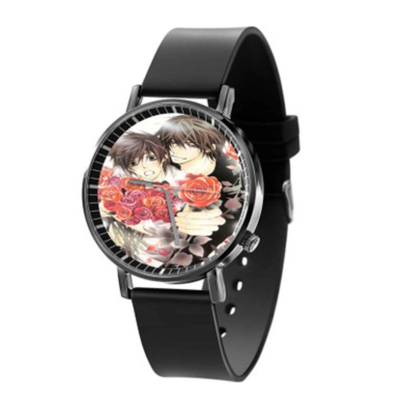 Sekai Ichi Hatsukoi Roses Black Quartz Watch Unisex With Premium Gift Box