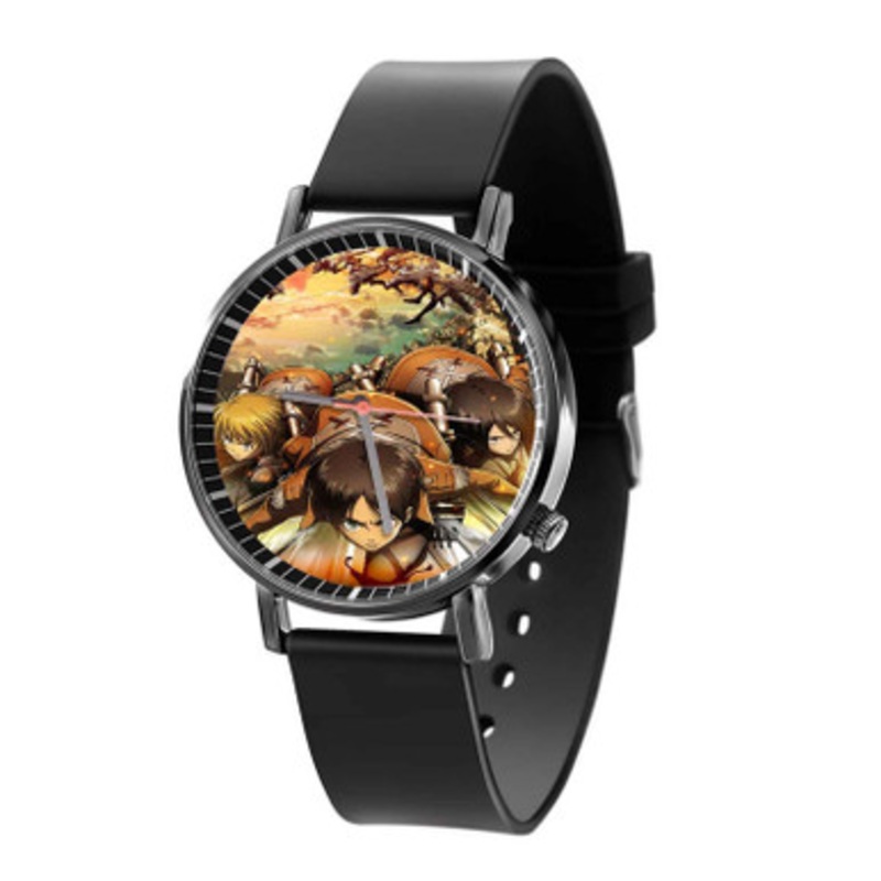Shingeki no Kyojin Attack on titan Black Quartz Watch Unisex With Premium Gift Box