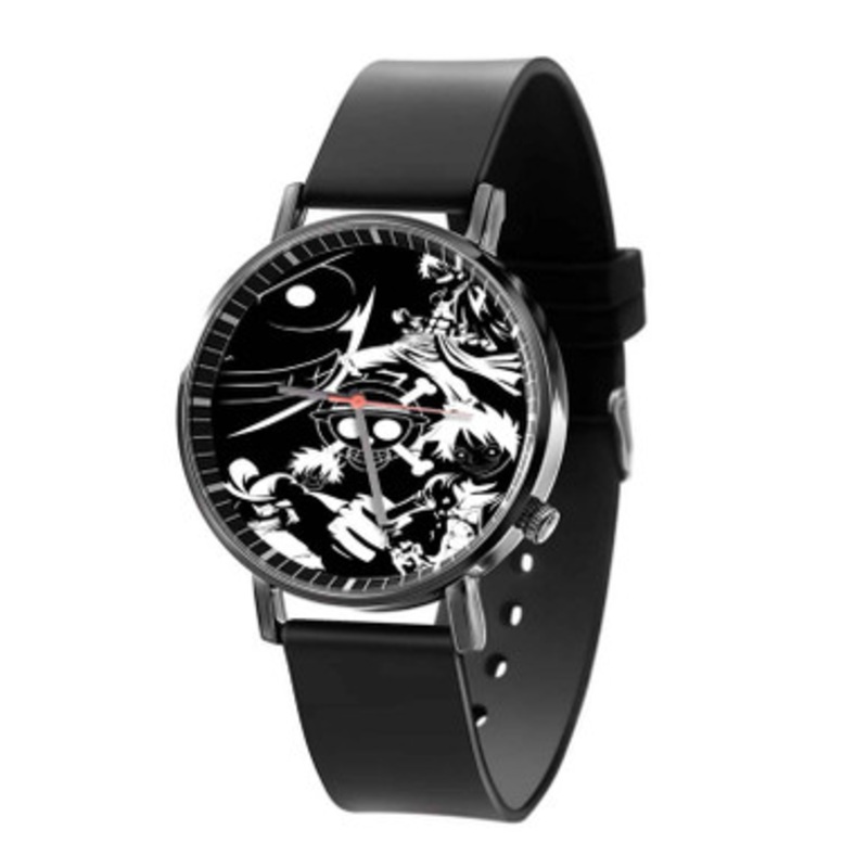 Straw Hat Pirates One Piece Black Quartz Watch Unisex With Premium Gift Box