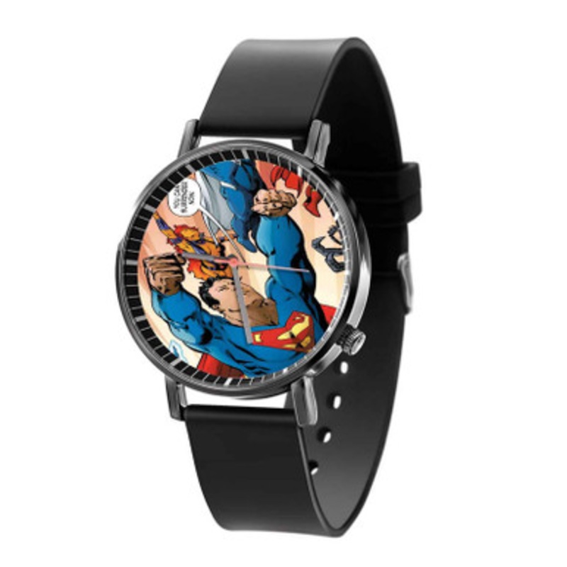 Superman and Friends DC Comics Unisex Black Quartz Watch With Premium Gift Box