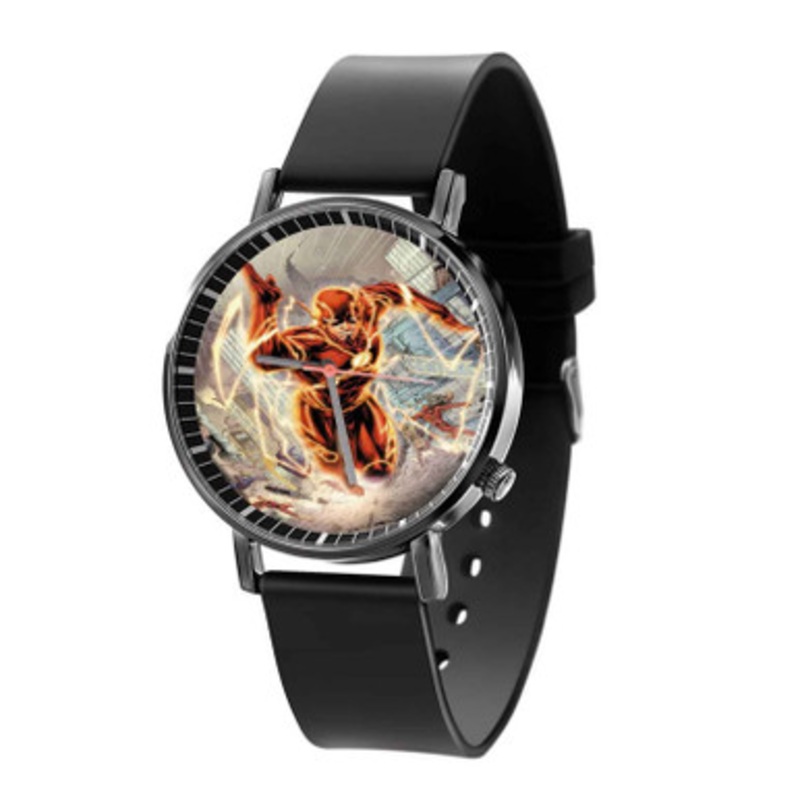 The Flash Superheroes Black Quartz Watch Unisex With Premium Gift Box