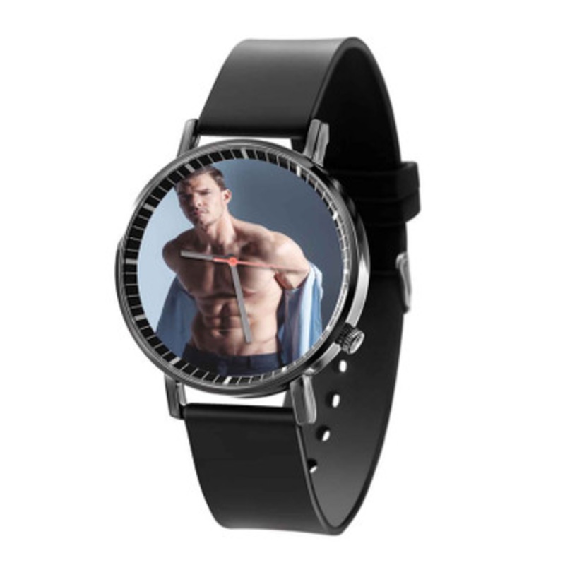 Alan Ritchson Black Quartz Watch With Premium Gift Box for Unisex