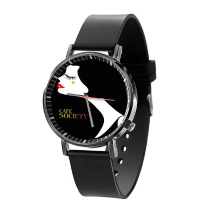 Caf Society Unisex Black Quartz Watch With Premium Gift Box