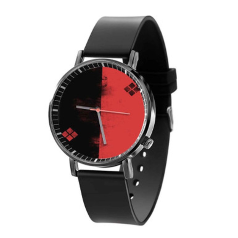 Harley Quinn Diamond The Joker Batman Black Quartz Watch Unisex With Premium Gift Box