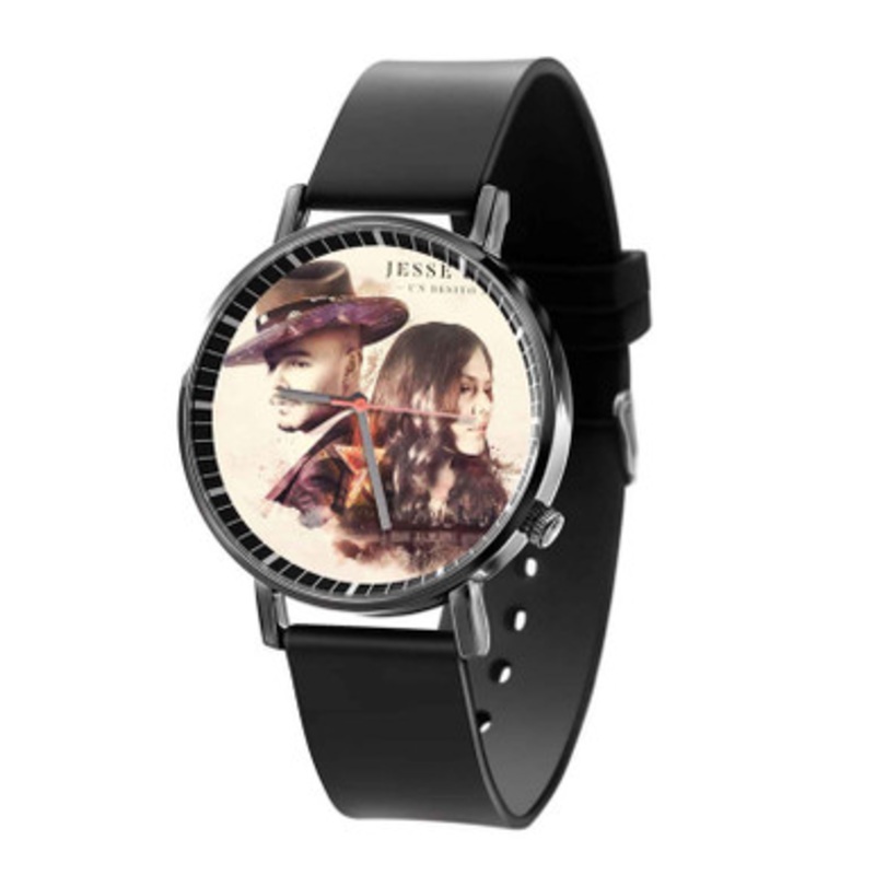 Jesse and Joy Black Quartz Watch Unisex With Premium Gift Box