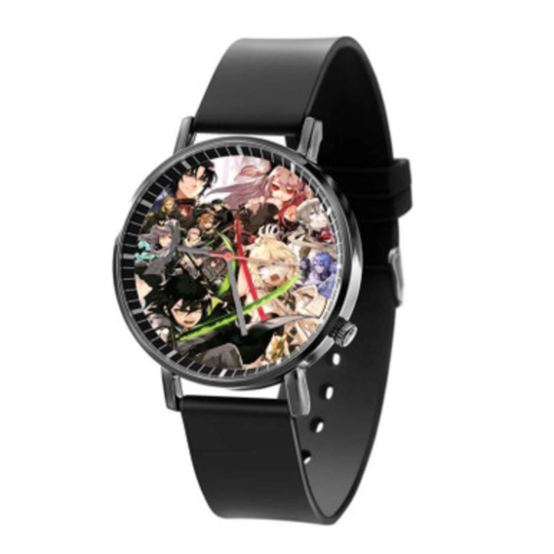 Owari no Seraph Art Black Quartz Watch Unisex With Premium Gift Box