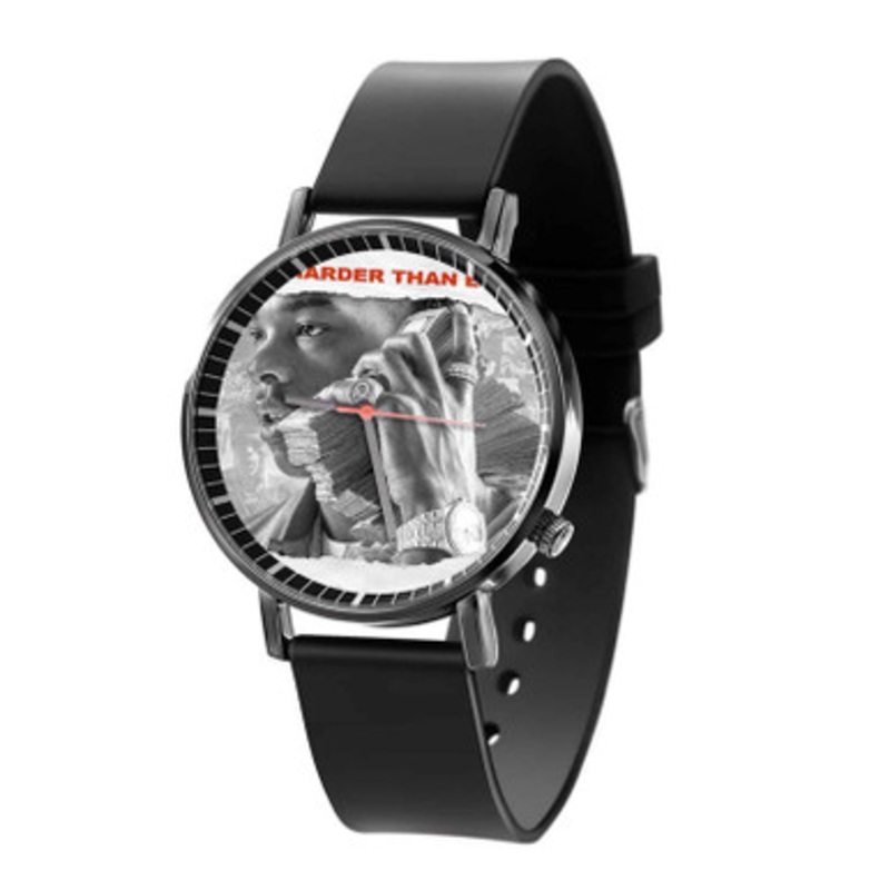 Right Now Lil Baby Feat Young Thug Black Quartz Watch With Premium Gift Box for Unisex