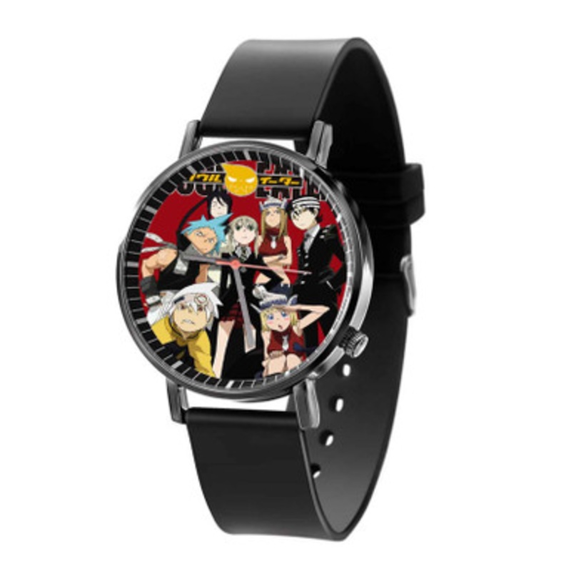 Soul Eater Red Backgroun Black Quartz Watch Unisex With Premium Gift Box