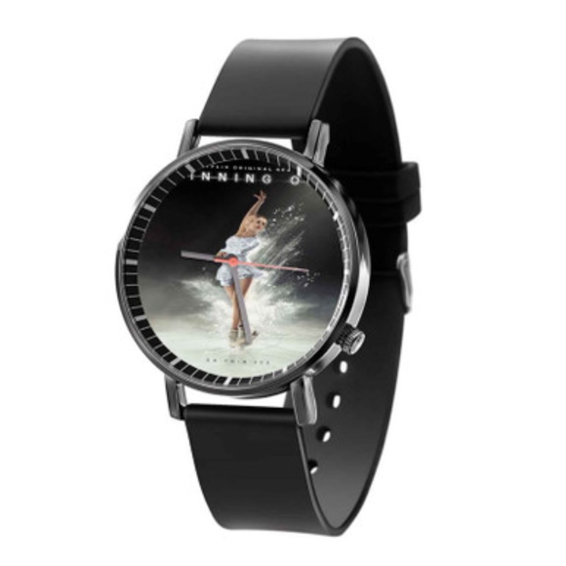 Spinning Out Black Quartz Watch Unisex With Premium Gift Box