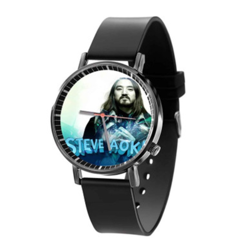 Steve Aoki Art Black Quartz Watch Unisex With Premium Gift Box