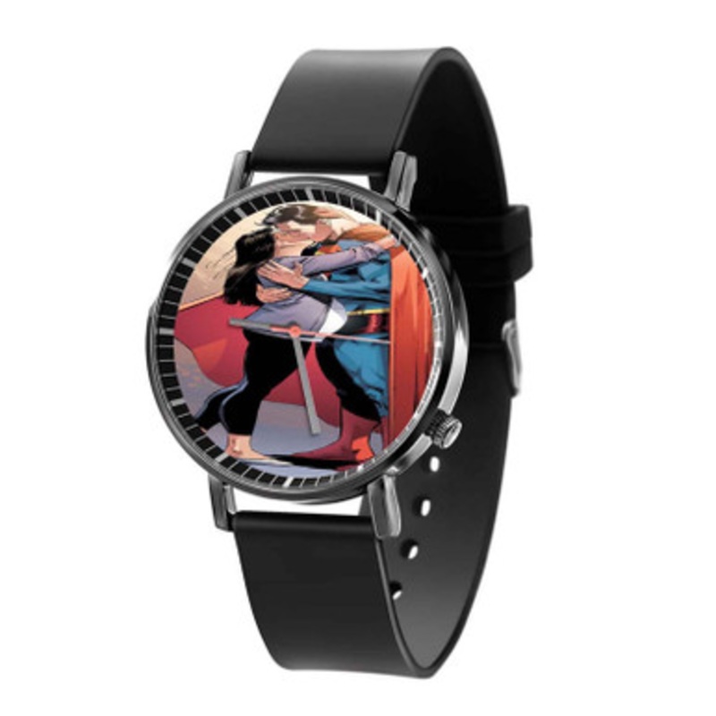 Superman Kiss Black Quartz Watch Unisex With Premium Gift Box