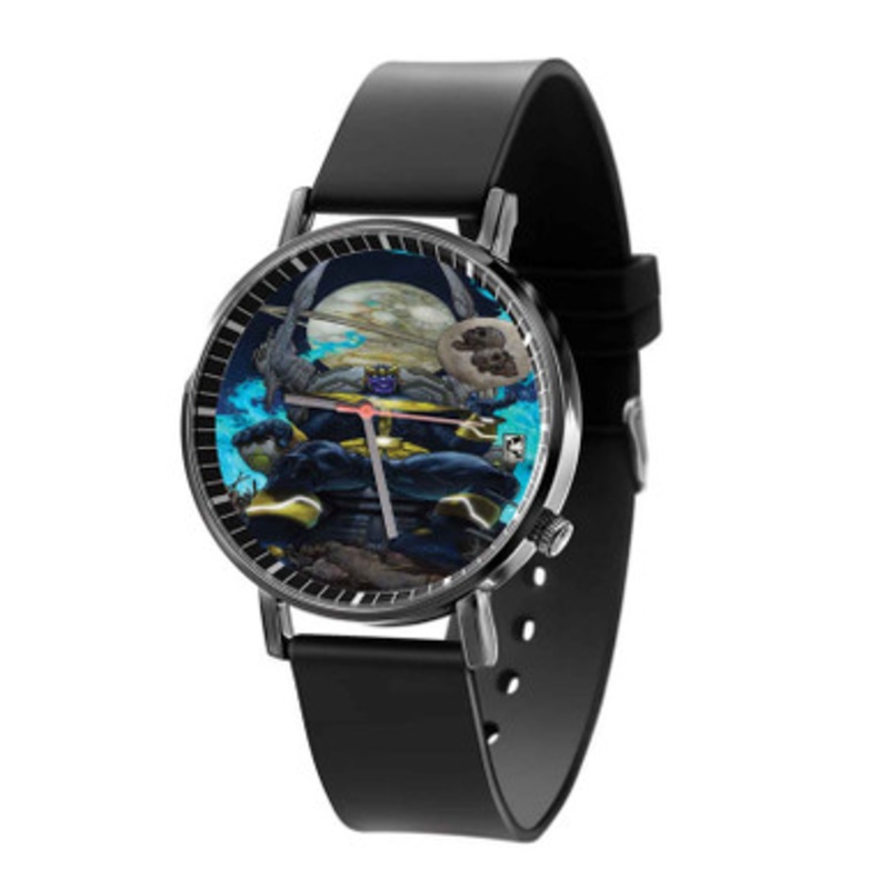 Thanos Marvel Superheroes Unisex Black Quartz Watch With Premium Gift Box