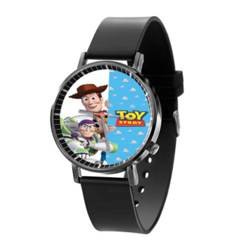 Toy Story Woody and Buzz Lightyear Black Quartz Watch Unisex With Premium Gift Box