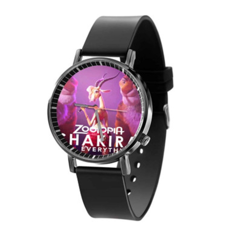 Zootopia Shakira Try Everything Black Quartz Watch Unisex With Premium Gift Box