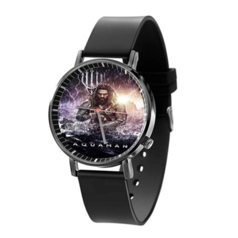 Aquaman Superheroes Black Quartz Watch Unisex With Premium Gift Box