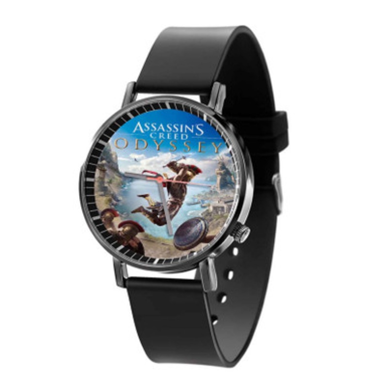 Assassin s Creed Odyssey 2 Black Quartz Watch Unisex With Premium Gift Box