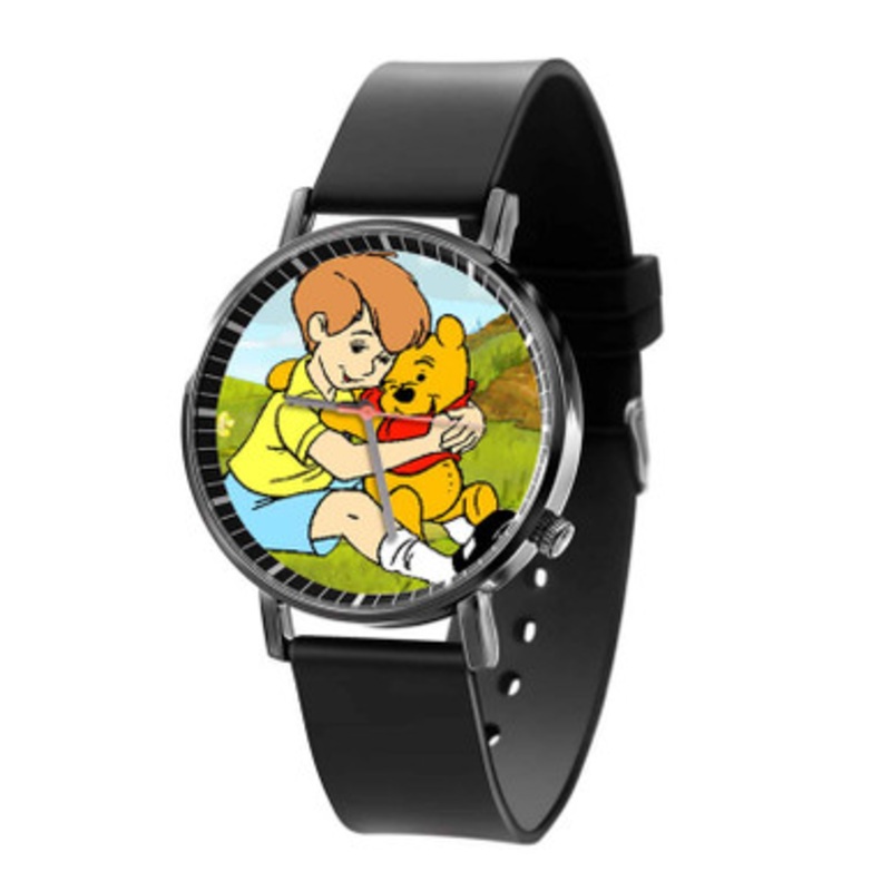 Christopher Robin Winnie the Pooh s Adventures 2 Black Quartz Watch Unisex With Premium Gift Box