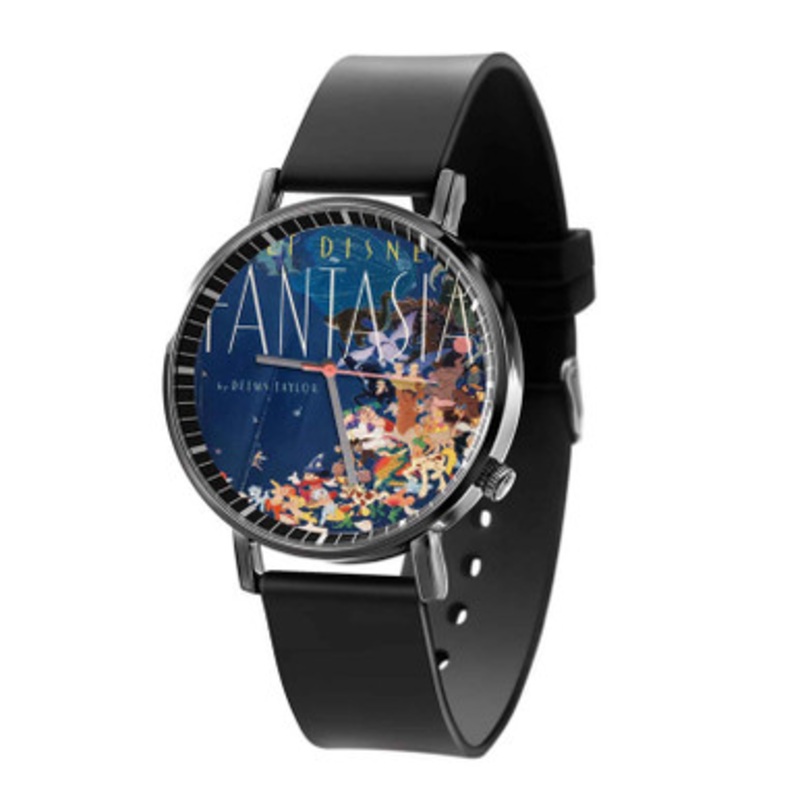 Disney Fantasia Unisex Black Quartz Watch With Premium Gift Box