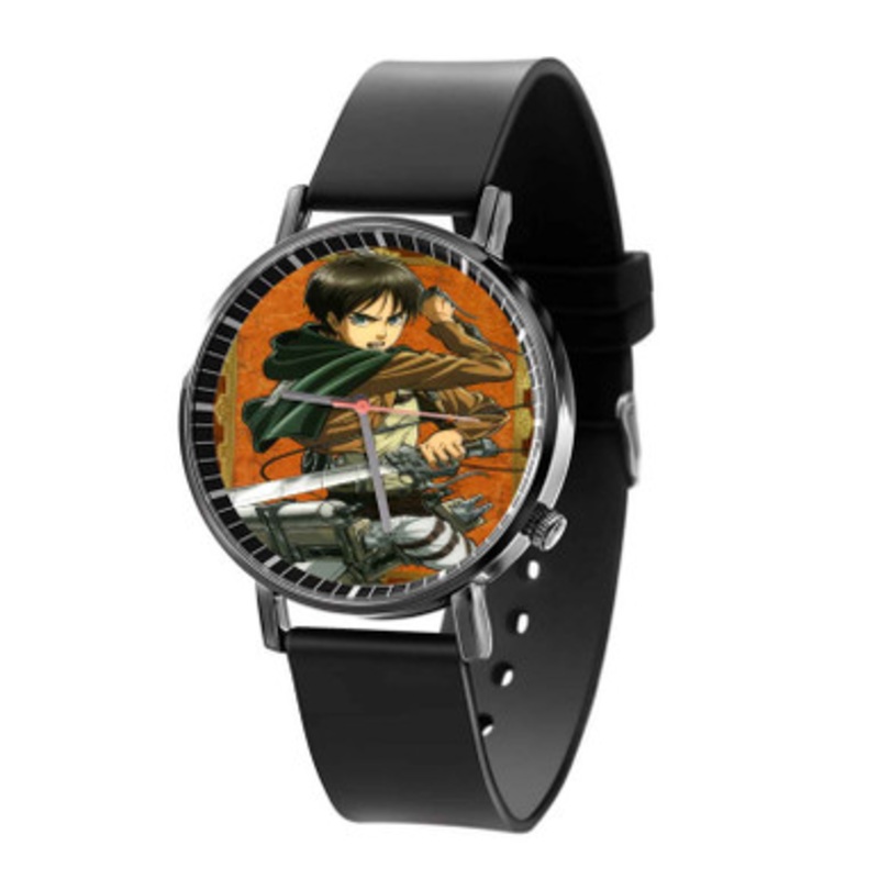 Eren Yeager from Attack On Titan Manga Unisex Black Quartz Watch With Premium Gift Box