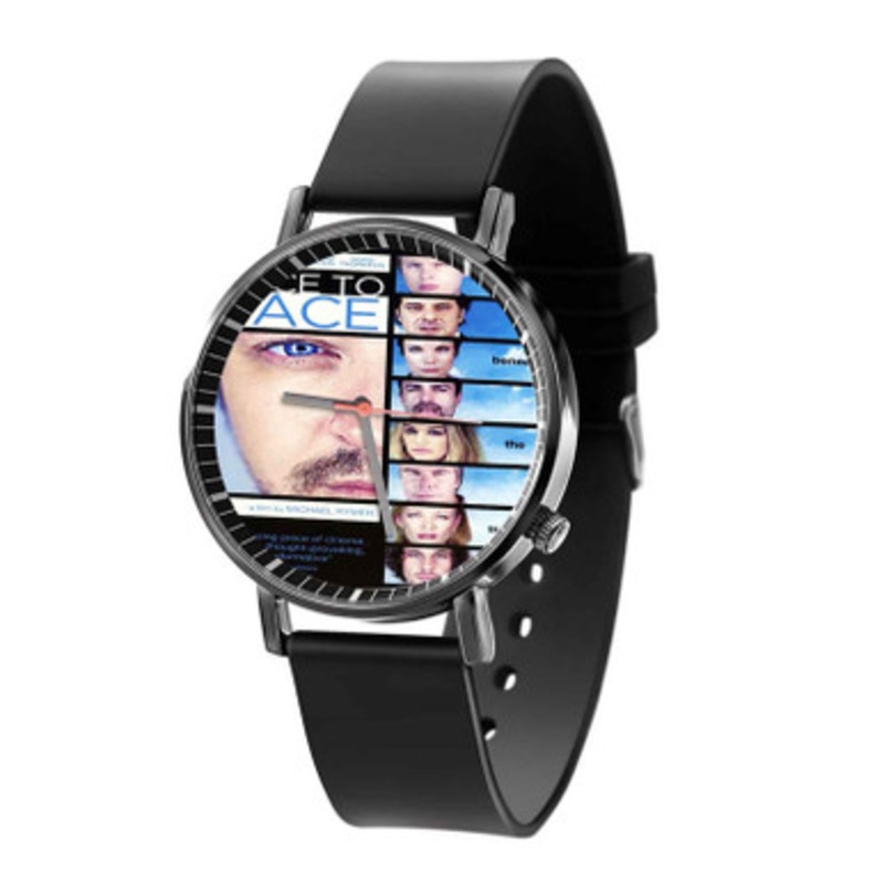 Face To Face Black Quartz Watch With Premium Gift Box for Unisex