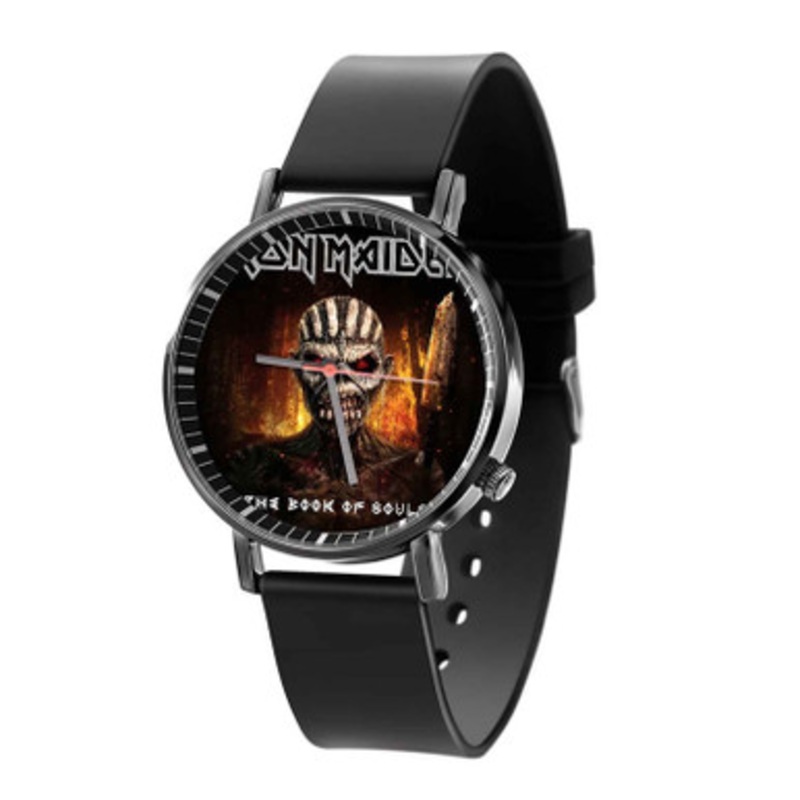 Iron Maiden The Book of Souls Fire Black Quartz Watch Unisex With Premium Gift Box