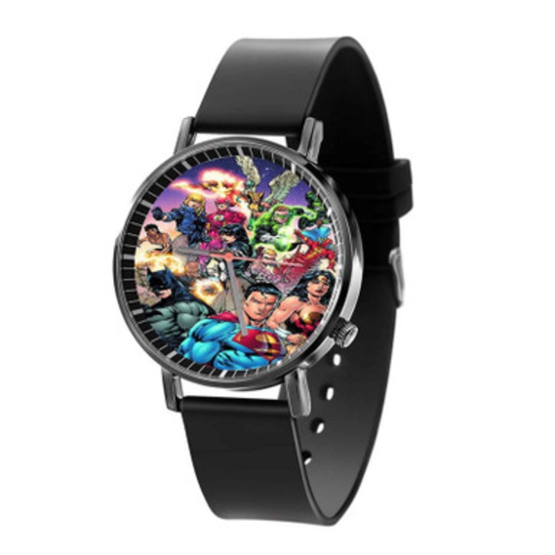 Justice League Arts Black Quartz Watch Unisex With Premium Gift Box