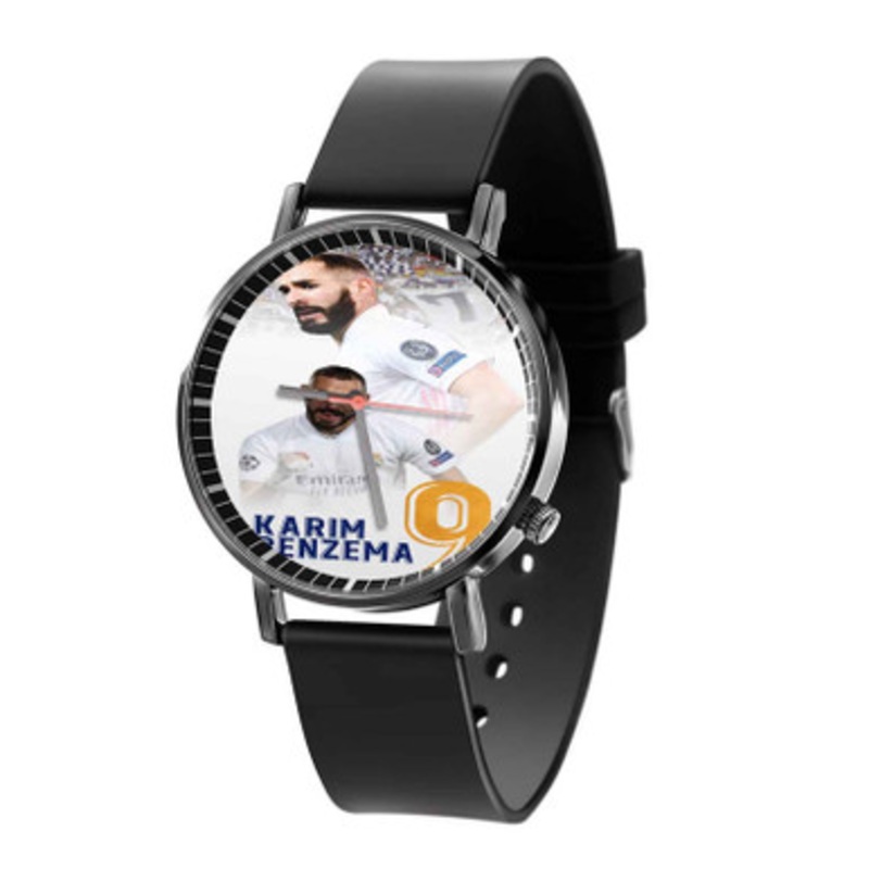 Karim Benzema Real Madrid Black Quartz Watch With Premium Gift Box for Unisex
