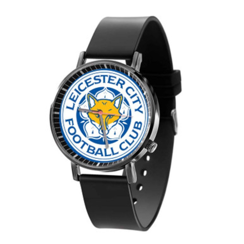 Leicester City FC Black Quartz Watch Unisex With Premium Gift Box