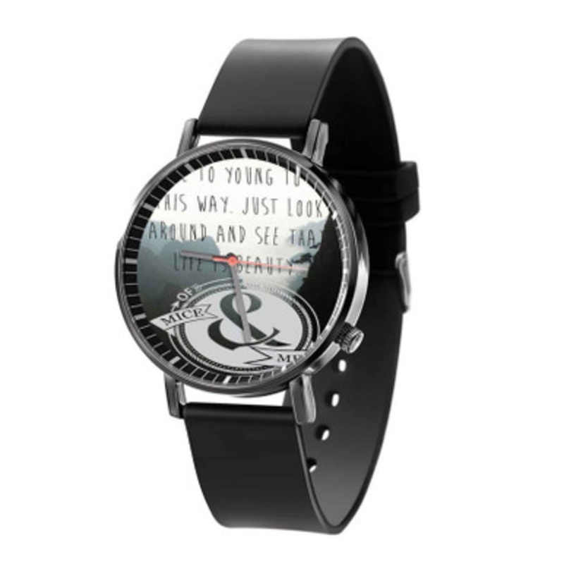 Of Mice and Men Quotes Black Quartz Watch Unisex With Premium Gift Box
