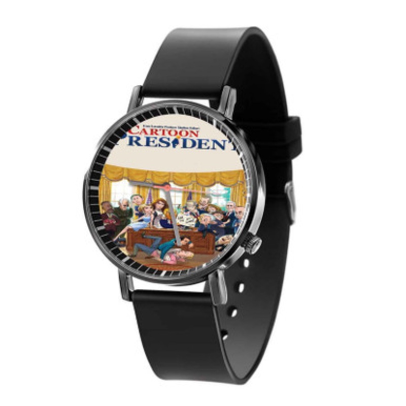 Our Cartoon President Black Quartz Watch With Premium Gift Box for Unisex