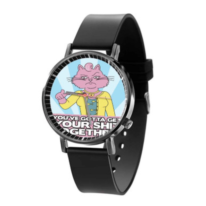 Princess Caroline Rick and Morty Get Your Shits Together Black Quartz Watch Unisex With Premium Gift Box