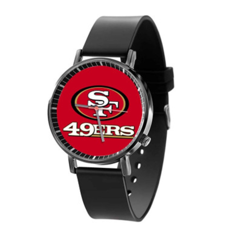 San Francisco 49ers NFL Art Black Quartz Watch Unisex With Premium Gift Box