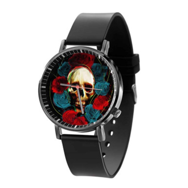 Skull Black Quartz Watch Unisex With Premium Gift Box