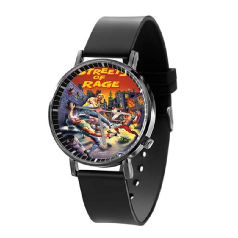 Streets of Rage Art Black Quartz Watch Unisex With Premium Gift Box
