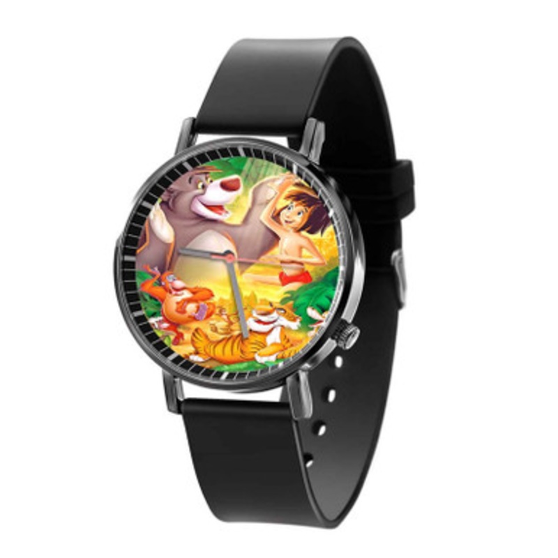The Jungle Book Friendship Characters Black Quartz Watch Unisex With Premium Gift Box