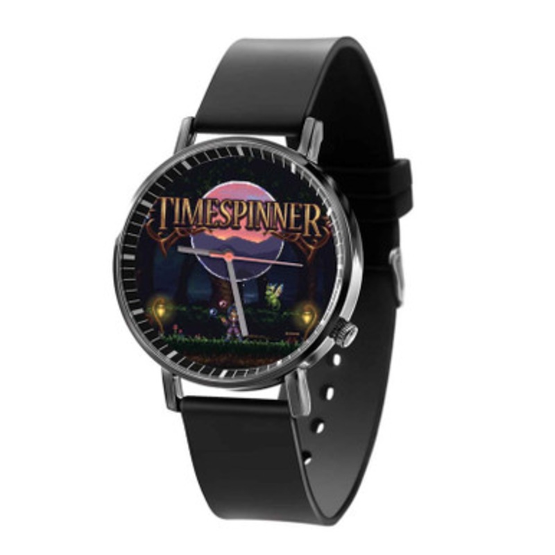 Timespinner Black Quartz Watch Unisex With Premium Gift Box