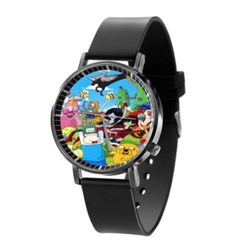 Adventure Time and Friends Black Quartz Watch Unisex With Premium Gift Box