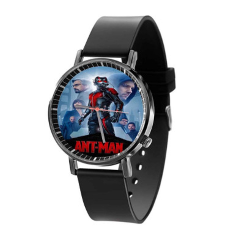 Ant Man Superhero Print Black Quartz Watch Unisex With Premium Gift Box