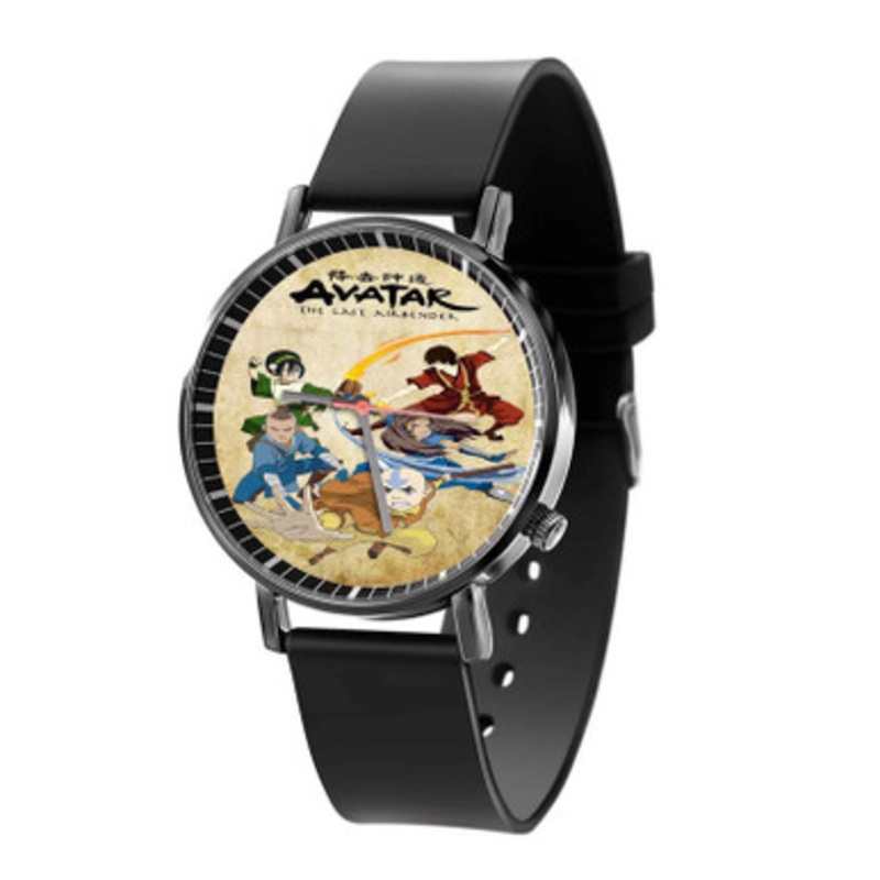 Avatar The Last Airbender Characters Black Quartz Watch Unisex With Premium Gift Box