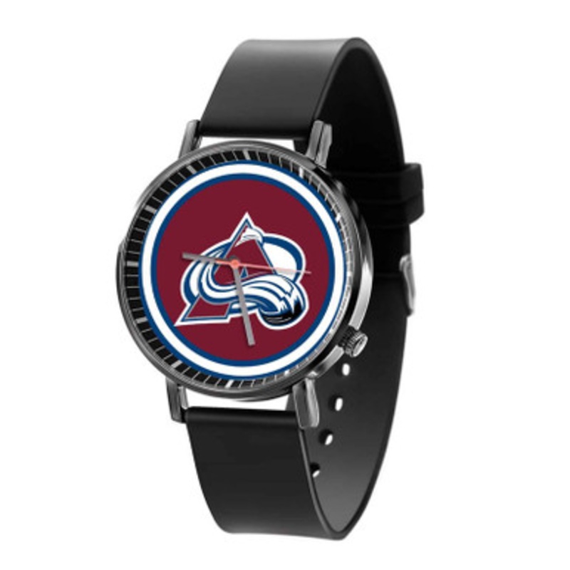 Colorado Avalanche NHL Black Quartz Watch Unisex With Premium Gift Box