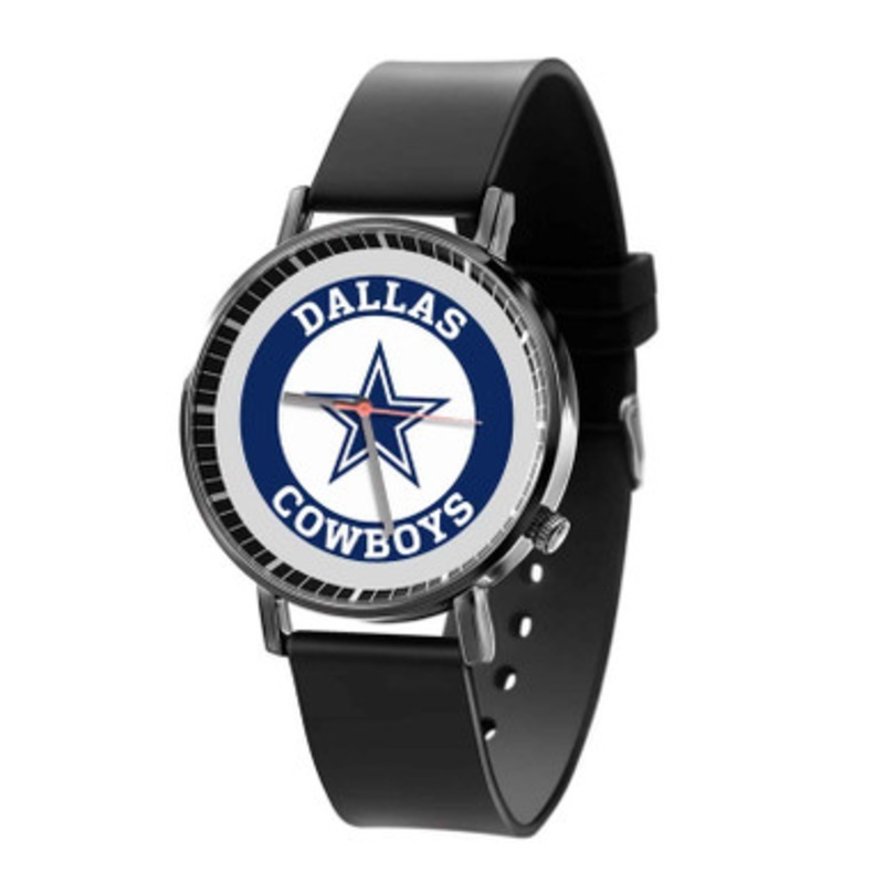 Dallas Cowboys NFL Art Black Quartz Watch Unisex With Premium Gift Box