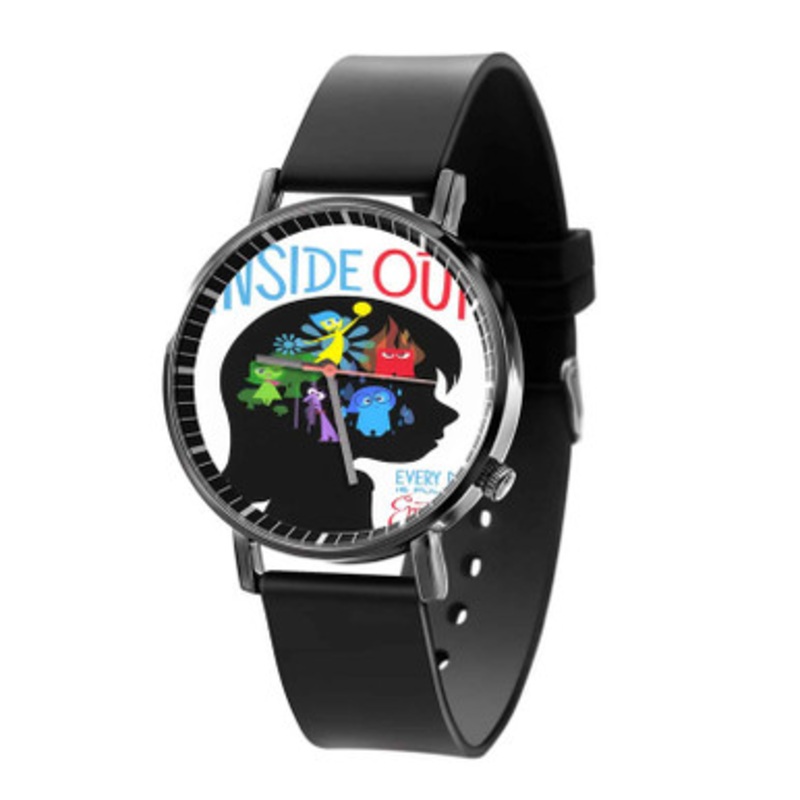 Disney Pixar Inside Out Black Quartz Watch Unisex With Premium Gift Box